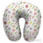 Travel Pillow Watercolour Sushi Memory Foam U Neck Pillow for Lightweight Support in Airplane Car Train Bus - B07V4WC246